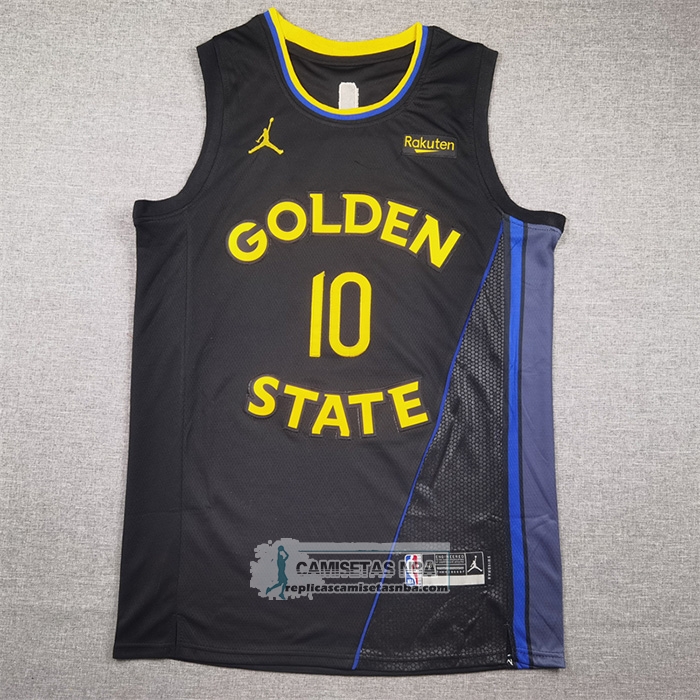 Camiseta Golden State Warriors Jimmy Butler III NO 10 Statement 2024-25 Negro